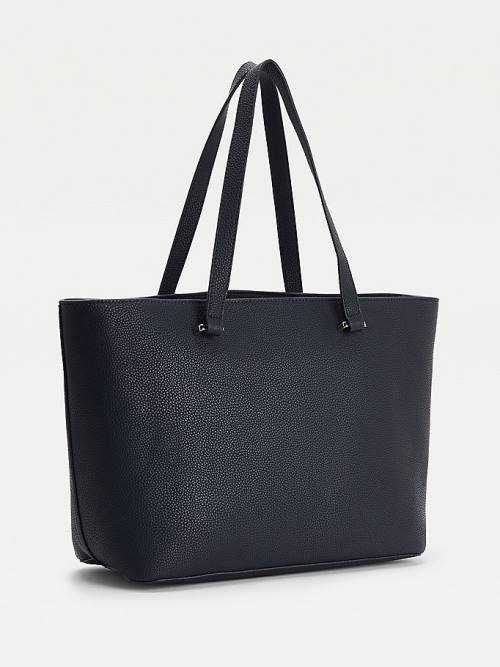 Tommy Hilfiger Monogram Plaque Tote Ženske Torbice Modra | TH751JHT