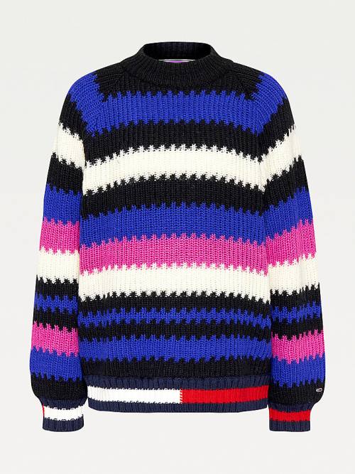 Tommy Hilfiger Multicolour Knit Jumper Ženske Puloverji Vijolična | TH291CDH