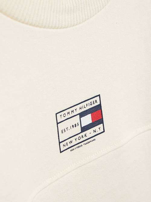 Tommy Hilfiger Natural Earth Dye Fantje Pulover Bela | TH890JRP