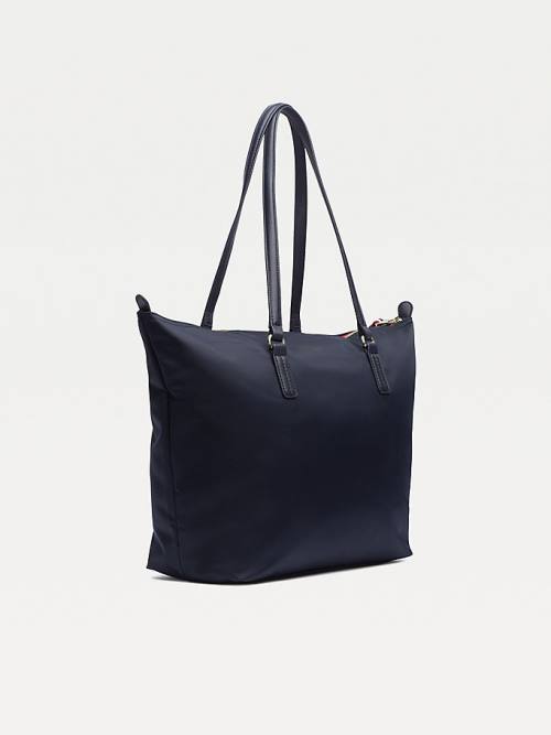 Tommy Hilfiger Nylon Blend Tote Ženske Torbice Modra | TH391UYL