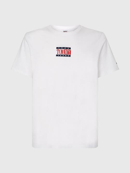 Tommy Hilfiger Organic Cotton Moški Majice Bela | TH312BRU