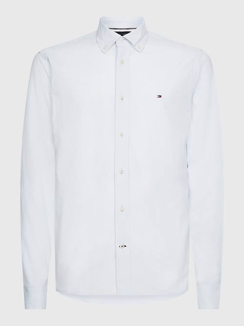 Tommy Hilfiger Organic Cotton Poplin Regular Fit Moški Srajce Modra | TH490MLO