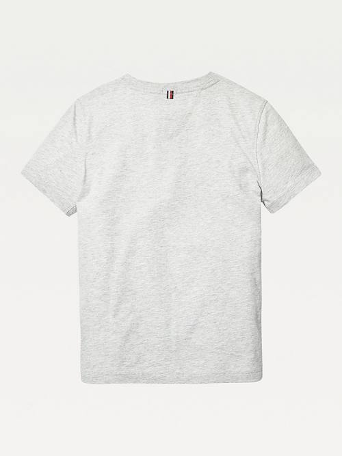 Tommy Hilfiger Organic Cotton V-Neck Fantje Majice Siva | TH357FZX