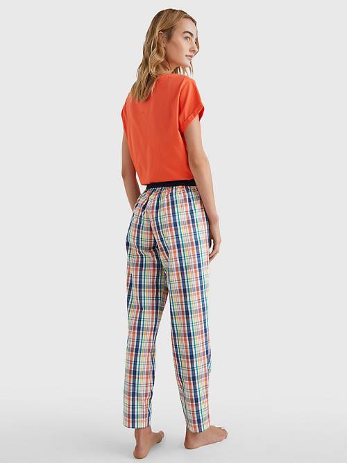 Tommy Hilfiger Original Logo Waistband Print Lounge Joggers Ženske Pižama Bež | TH807UZA