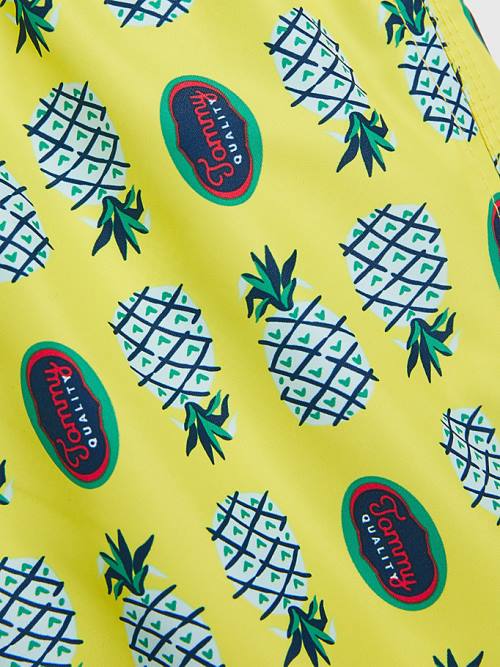 Tommy Hilfiger Pineapple Print Mid Length Shorts Fantje Kopalke Rumena | TH539DKN