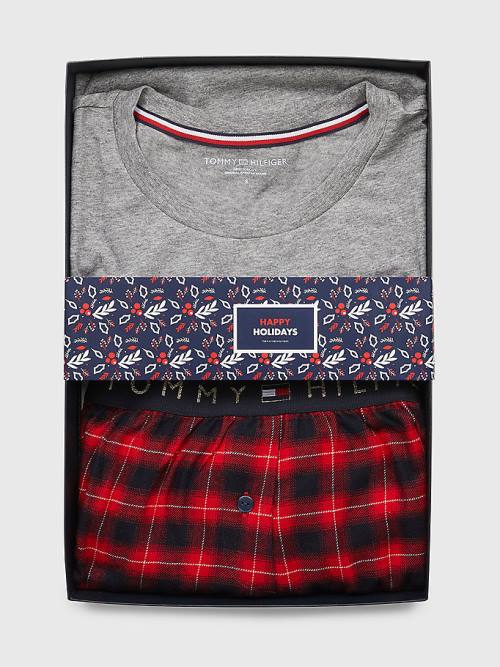 Tommy Hilfiger Plaid Stretch Flannel Set Ženske Pižama Rdeča | TH653HPA