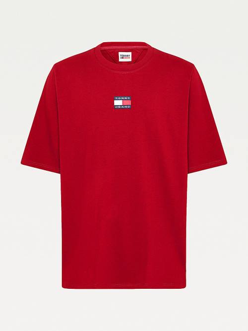 Tommy Hilfiger Plus Tommy Badge Moški Majice Rdeča | TH748DKF