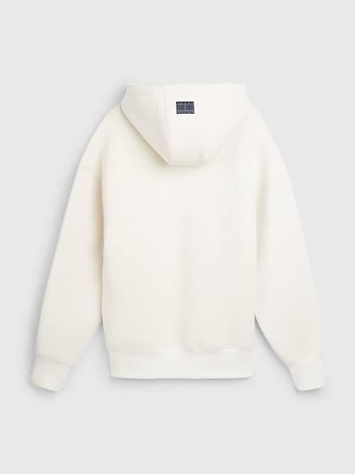 Tommy Hilfiger Prep Crest Logo Moški Pulover s kapuco Bela | TH382NRJ