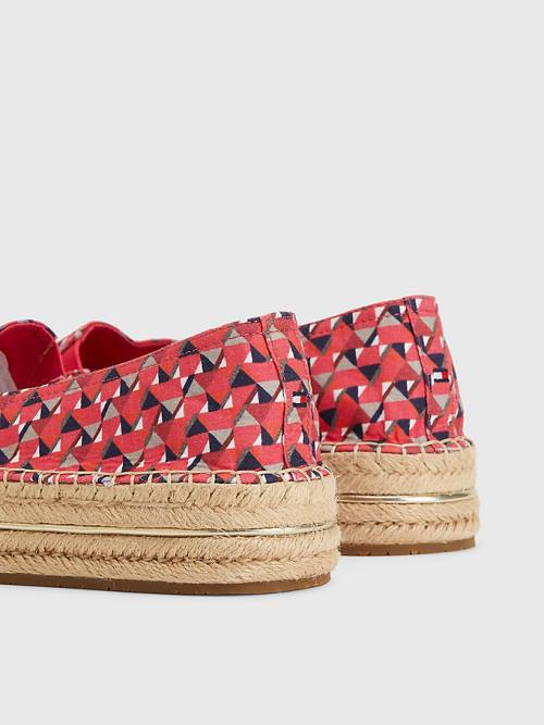 Tommy Hilfiger Printed Signature Logo Espadrilles Ženske Loafers Roza | TH271XJY