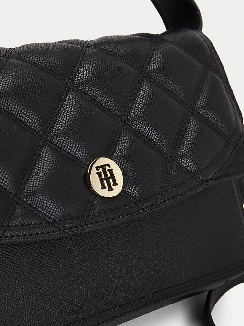 Tommy Hilfiger Quilted Crossover Ženske Torbice Črna | TH781PUO