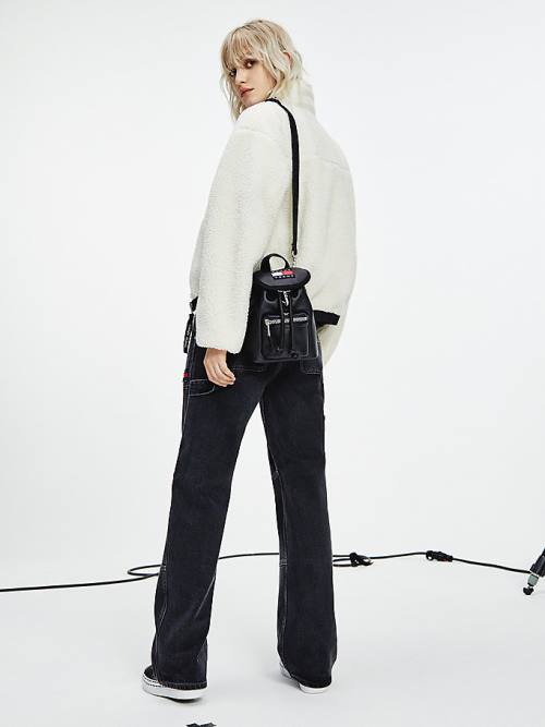 Tommy Hilfiger Recycled Reversible Sherpa Ženske Jakne Črna | TH302JZL