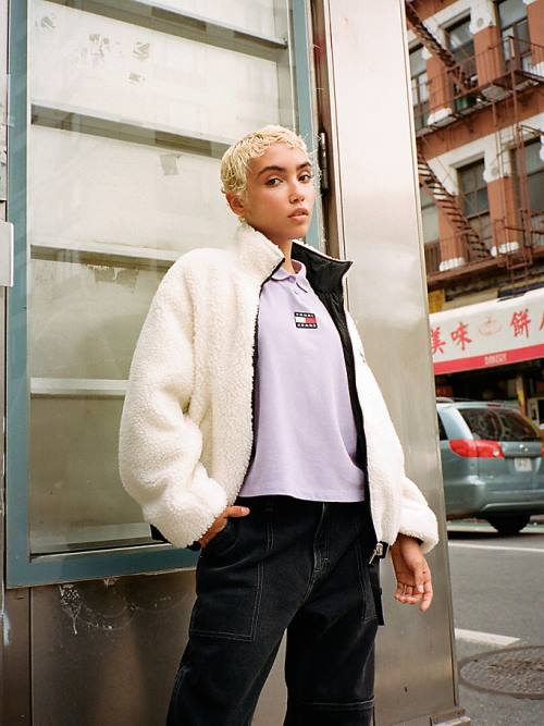 Tommy Hilfiger Recycled Reversible Sherpa Ženske Jakne Črna | TH302JZL