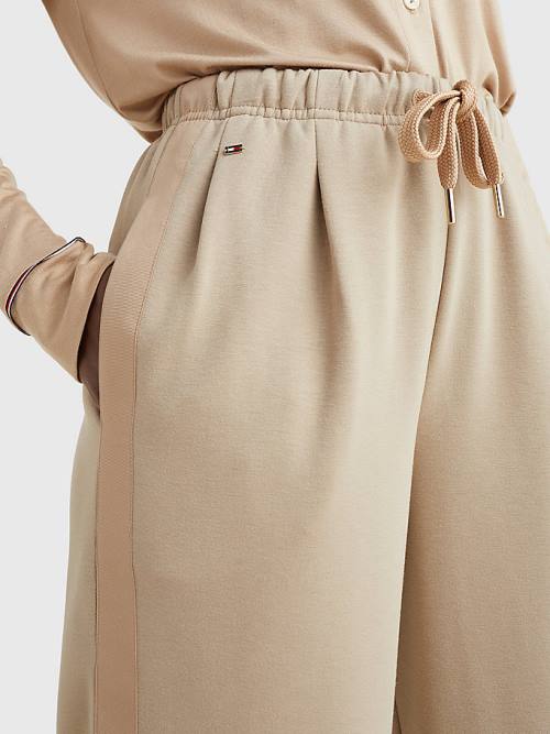 Tommy Hilfiger Relaxed Fit Drawstring Ženske Hlače Bež | TH682NDZ