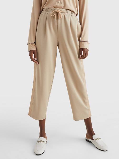 Tommy Hilfiger Relaxed Fit Drawstring Ženske Hlače Bež | TH682NDZ