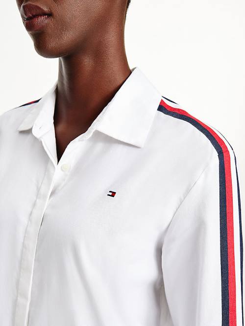 Tommy Hilfiger Relaxed Fit Girlfriend Ženske Srajce Bela | TH512QPT