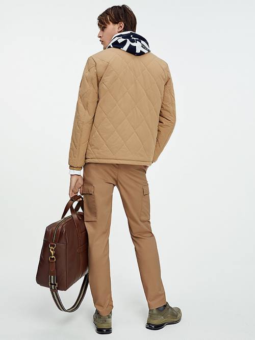 Tommy Hilfiger Reversible Diamond Quilted Coach Moški Jakne Bež | TH145GCZ