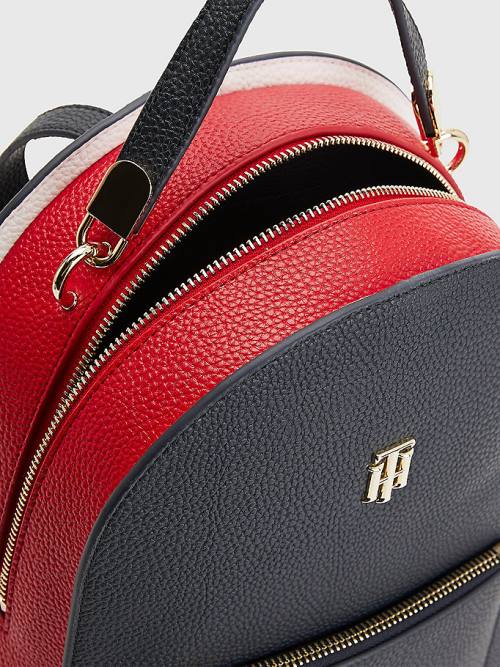 Tommy Hilfiger Signature Colour-Blocked Backpack Ženske Torbice Modra | TH089BTG