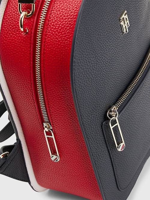 Tommy Hilfiger Signature Colour-Blocked Backpack Ženske Torbice Modra | TH089BTG