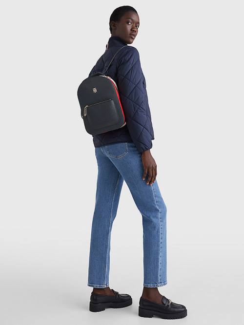 Tommy Hilfiger Signature Colour-Blocked Backpack Ženske Torbice Modra | TH089BTG