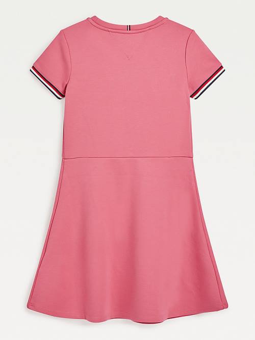 Tommy Hilfiger Signature Cuffs Skater Dekleta Obleke Rdeča | TH578XVB