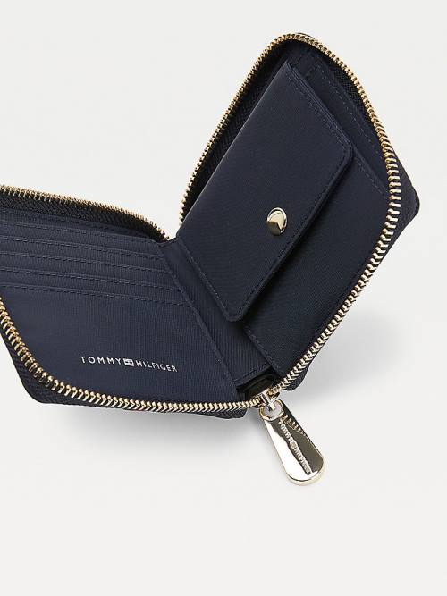 Tommy Hilfiger Signature Medium Zip Around Ženske Denarnice Modra | TH035HWO