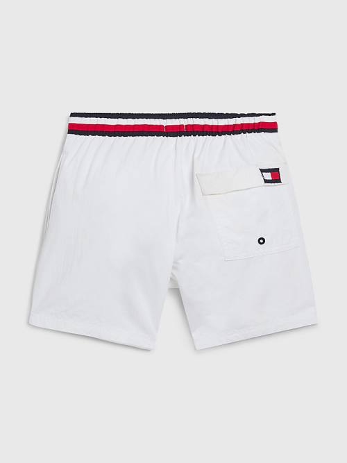 Tommy Hilfiger Signature Tape Mid Length Shorts Fantje Kopalke Bela | TH509KDC