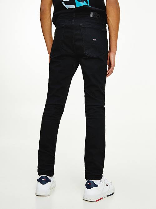 Tommy Hilfiger Simon Skinny Fit Black Moški Kavbojke Denim | TH837JVX