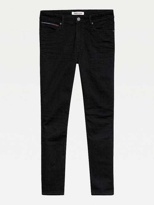 Tommy Hilfiger Simon Skinny Fit Black Moški Kavbojke Denim | TH837JVX