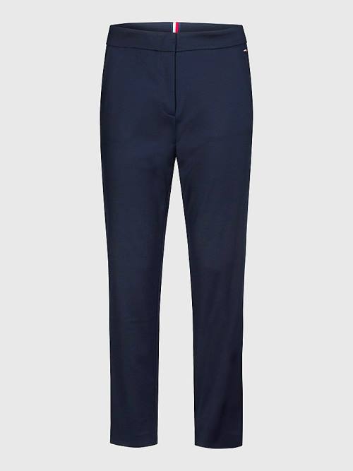 Tommy Hilfiger Slim Ankle Ženske Hlače Modra | TH782ECX