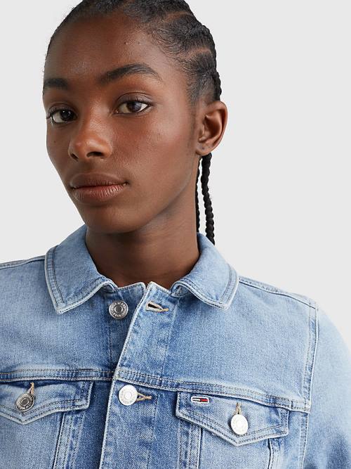 Tommy Hilfiger Slim Fit Denim Trucker Ženske Jakne Denim | TH870WKU
