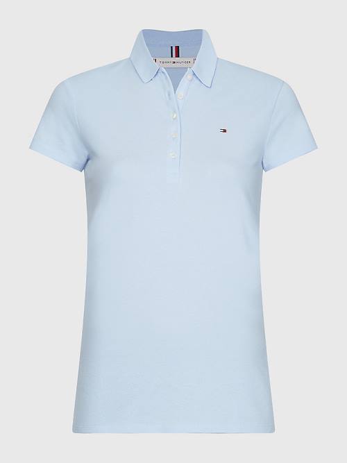Tommy Hilfiger Slim Fit Ženske Polo Majica Modra | TH731BUL