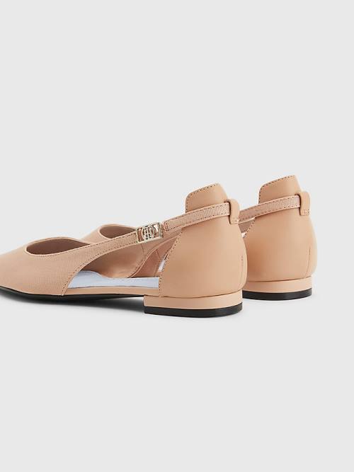 Tommy Hilfiger Slingback Pointed Ženske Balerina Bež | TH845QHC