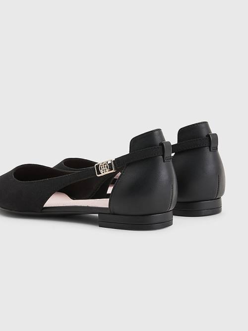 Tommy Hilfiger Slingback Pointed Ženske Balerina Črna | TH925EVT