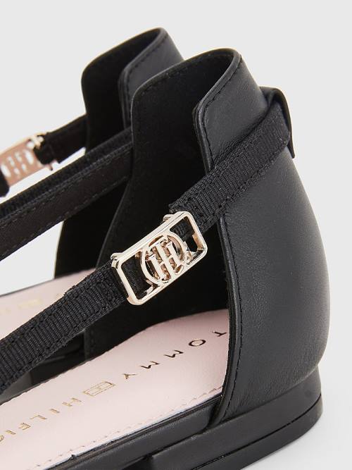 Tommy Hilfiger Slingback Pointed Ženske Balerina Črna | TH925EVT