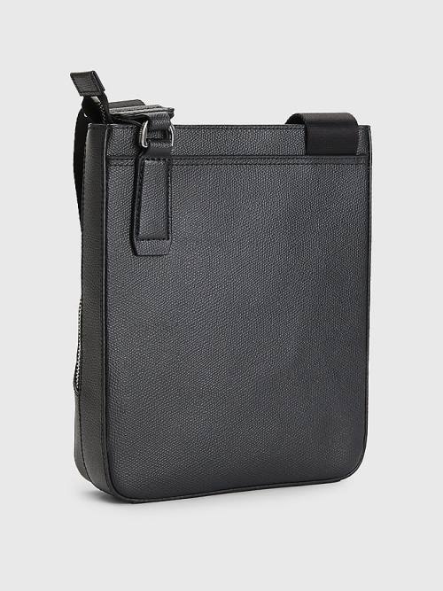 Tommy Hilfiger Small Leather Reporter Moški Torbice Črna | TH610BEY