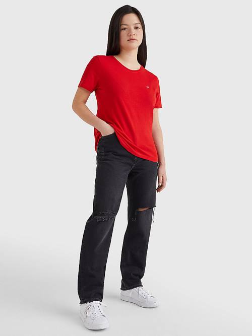 Tommy Hilfiger Soft Jersey Ženske Majice Rdeča | TH192VQN