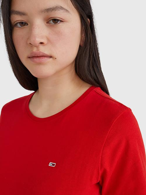 Tommy Hilfiger Soft Jersey Ženske Majice Rdeča | TH192VQN