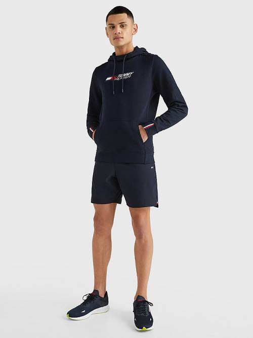 Tommy Hilfiger Sport Essential Organic Cotton Moški Pulover s kapuco Modra | TH178YQN