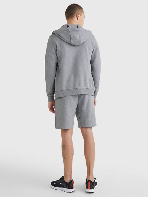Tommy Hilfiger Sport Essential TH Cool Zip-Thru Moški Pulover s kapuco Siva | TH280SWL