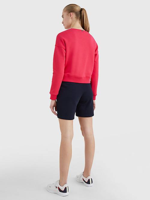Tommy Hilfiger Sport Flag Relaxed Fit Ženske Pulover Roza | TH293UMG