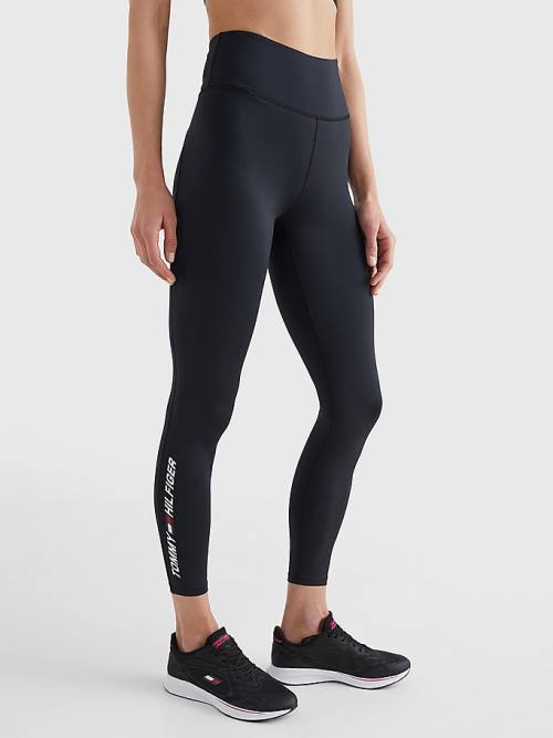Tommy Hilfiger Sport High Rise 7/8 Ženske Pajkice Črna | TH560SJI