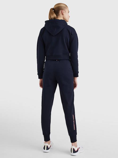 Tommy Hilfiger Sport Relaxed Fit Drawstring Joggers Ženske Hlače Modra | TH521HRZ
