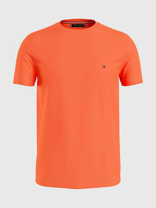 Tommy Hilfiger Stretch Organic Cotton Slim Fit Moški Majice Rdeča | TH735BZN
