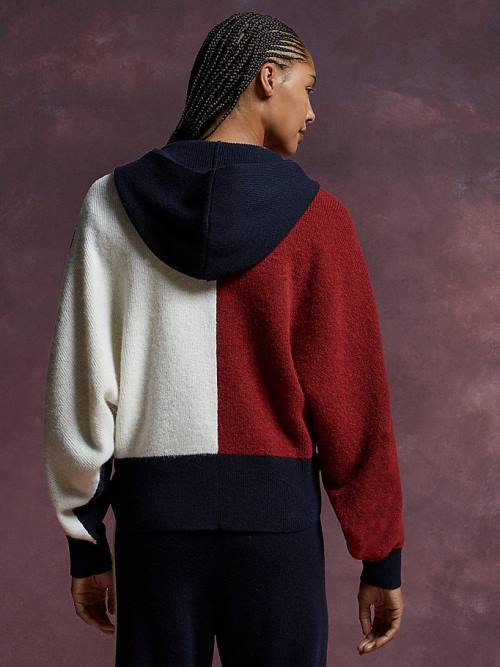 Tommy Hilfiger TH Collection Flag Icon Relaxed Ženske Puloverji Modra | TH905LZA