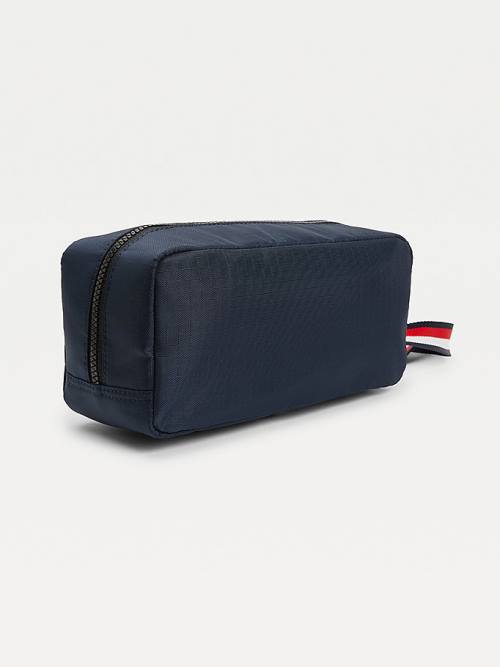 Tommy Hilfiger TH Established Recycled Washbag Moški Torbice Modra | TH674MGK