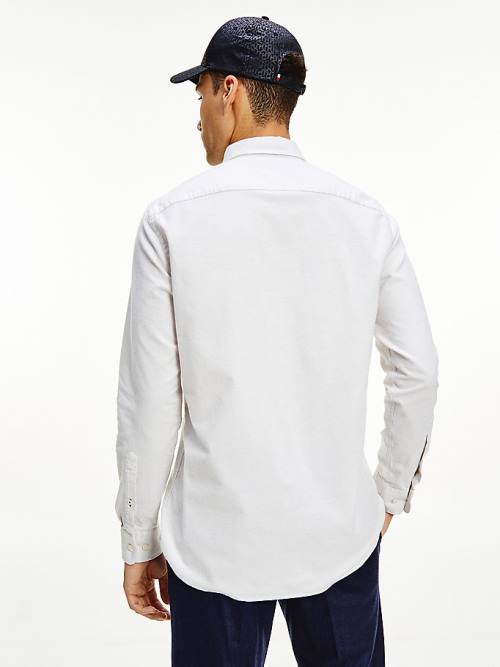 Tommy Hilfiger TH Flex Oxford Moški Srajce Bež | TH165EYJ
