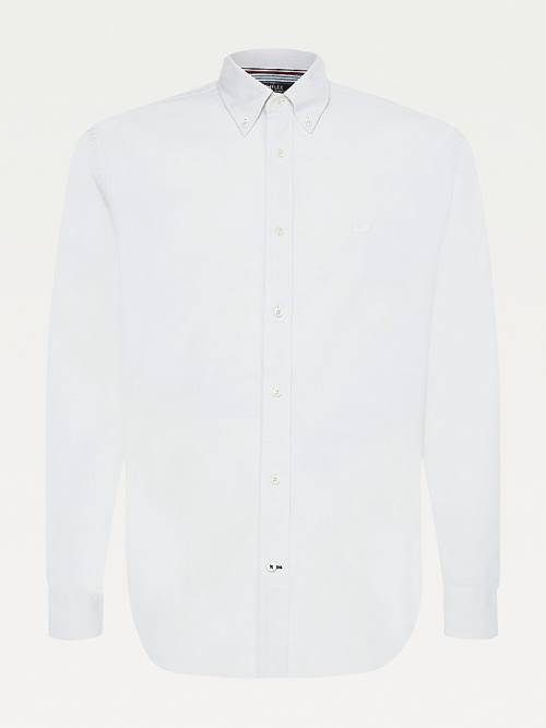 Tommy Hilfiger TH Flex Oxford Moški Srajce Bež | TH165EYJ