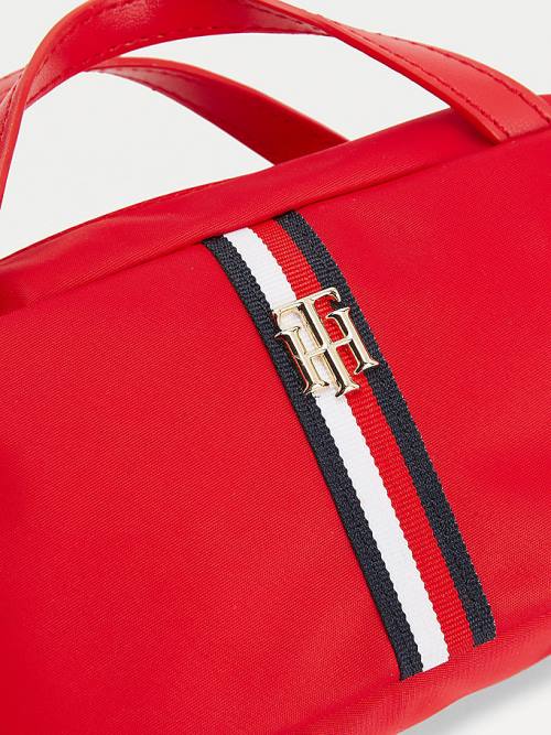 Tommy Hilfiger TH Interlock Makeup Case Ženske Torbice Rdeča | TH590ZKW