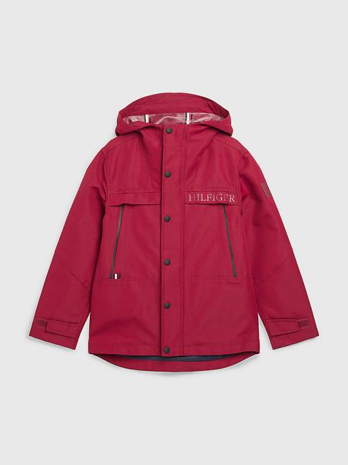 Tommy Hilfiger TH Tech Recycled Hooded Parka Fantje Jakne Rdeča | TH964MVE