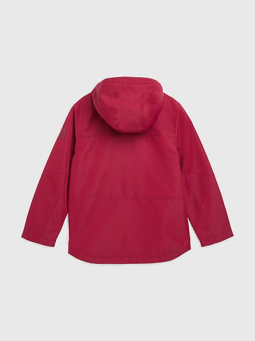 Tommy Hilfiger TH Tech Recycled Hooded Parka Fantje Jakne Rdeča | TH964MVE